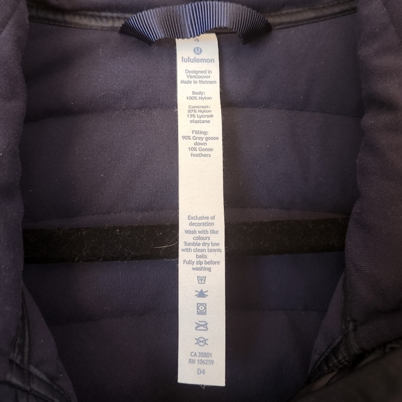 Lululemon Pullover Semi-Puffy Deep Navy Jacket - - Picture 3 of 5